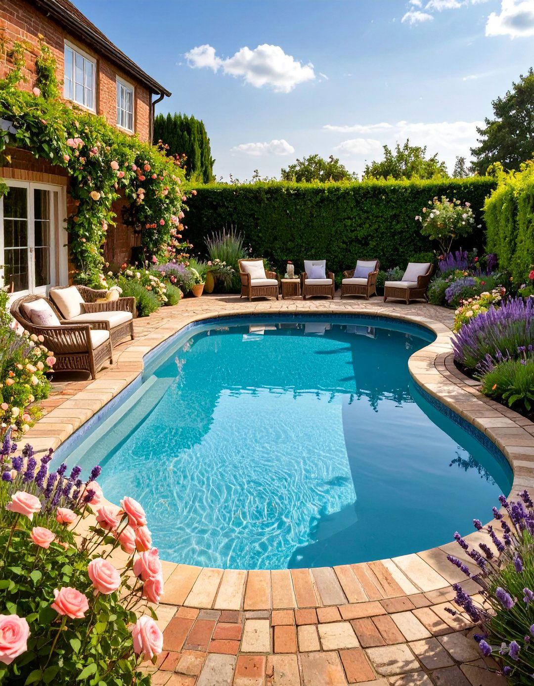 English Garden Pool Landscaping - 30 ai pool landscaping ideas