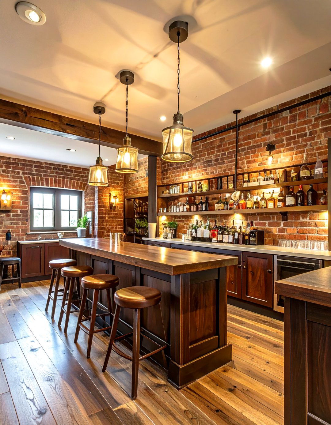 English Pub Style Basement Bar - 30 basement decorating ideas