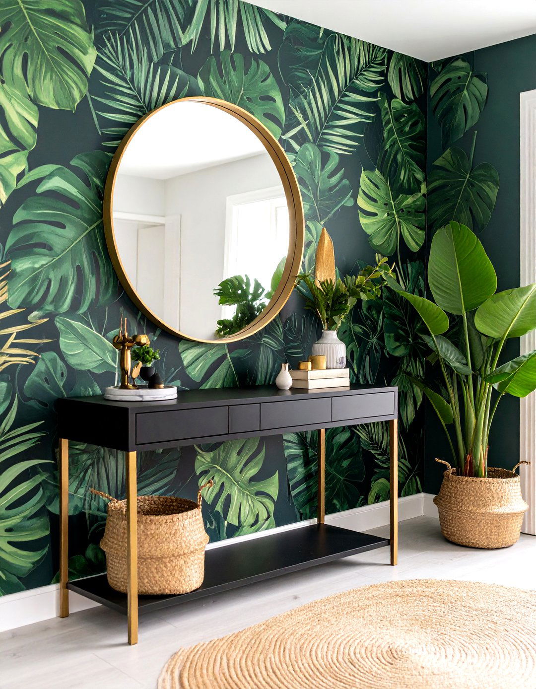 Entryway with Bold Wallpaper - 30 entryway inspiration