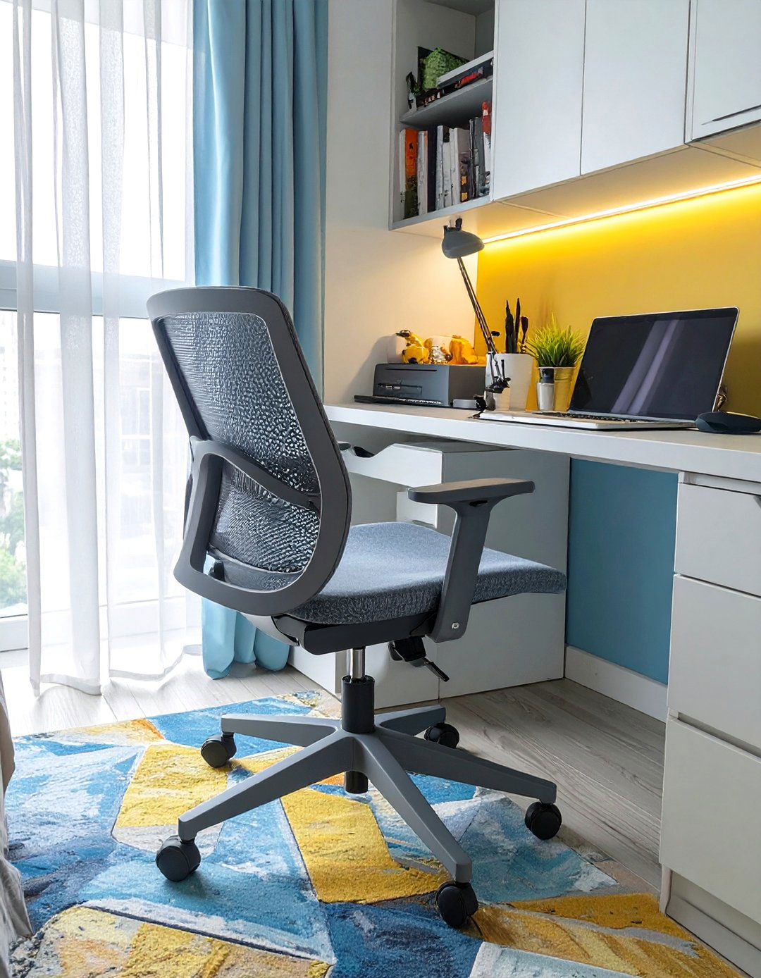 Ergonomic Chair in a Tight Space Design - 30 small home office design ideas