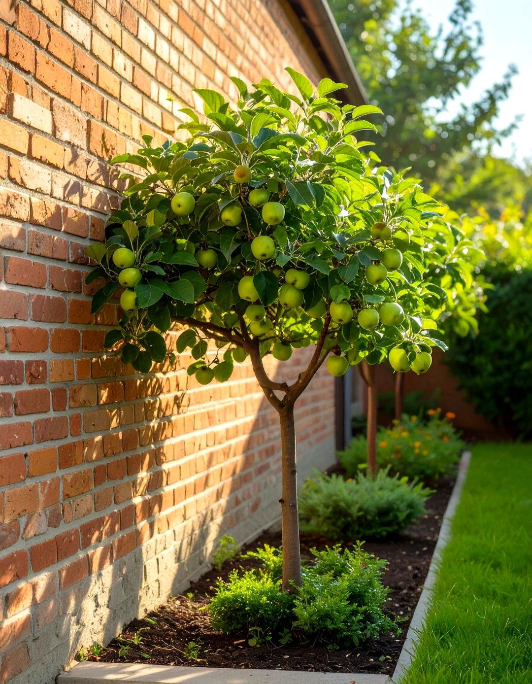 Espaliered Fruit Tree Wall - 30 small garden design ideas