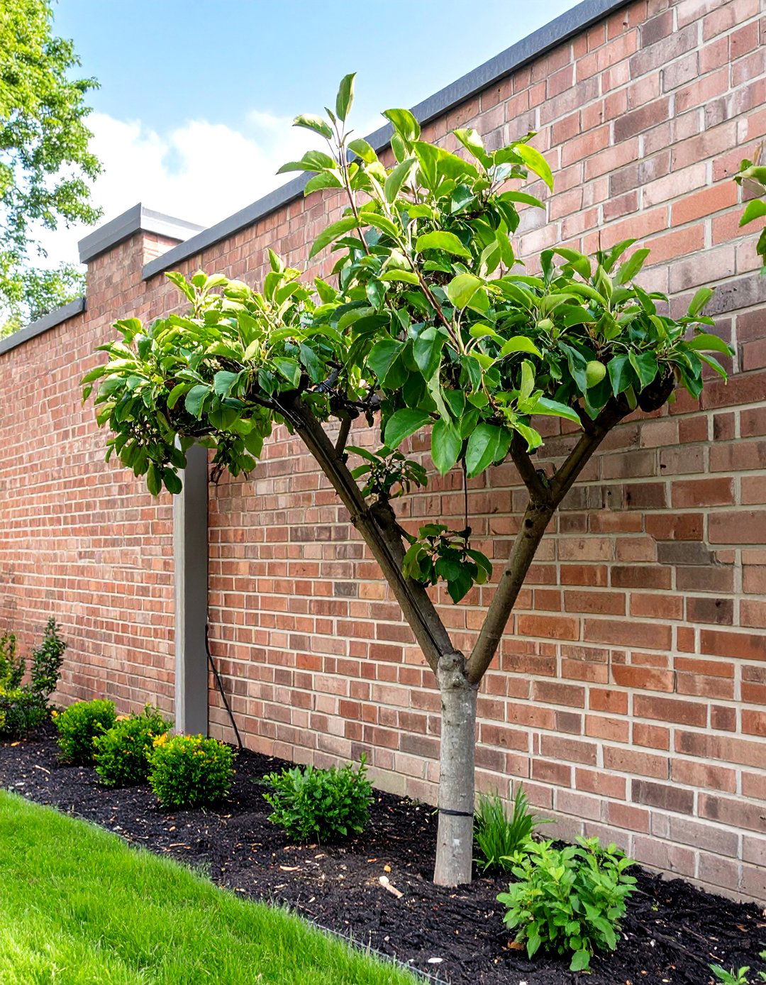 Espaliered Fruit Trees Against a Wall - 30 side yard landscaping ideas