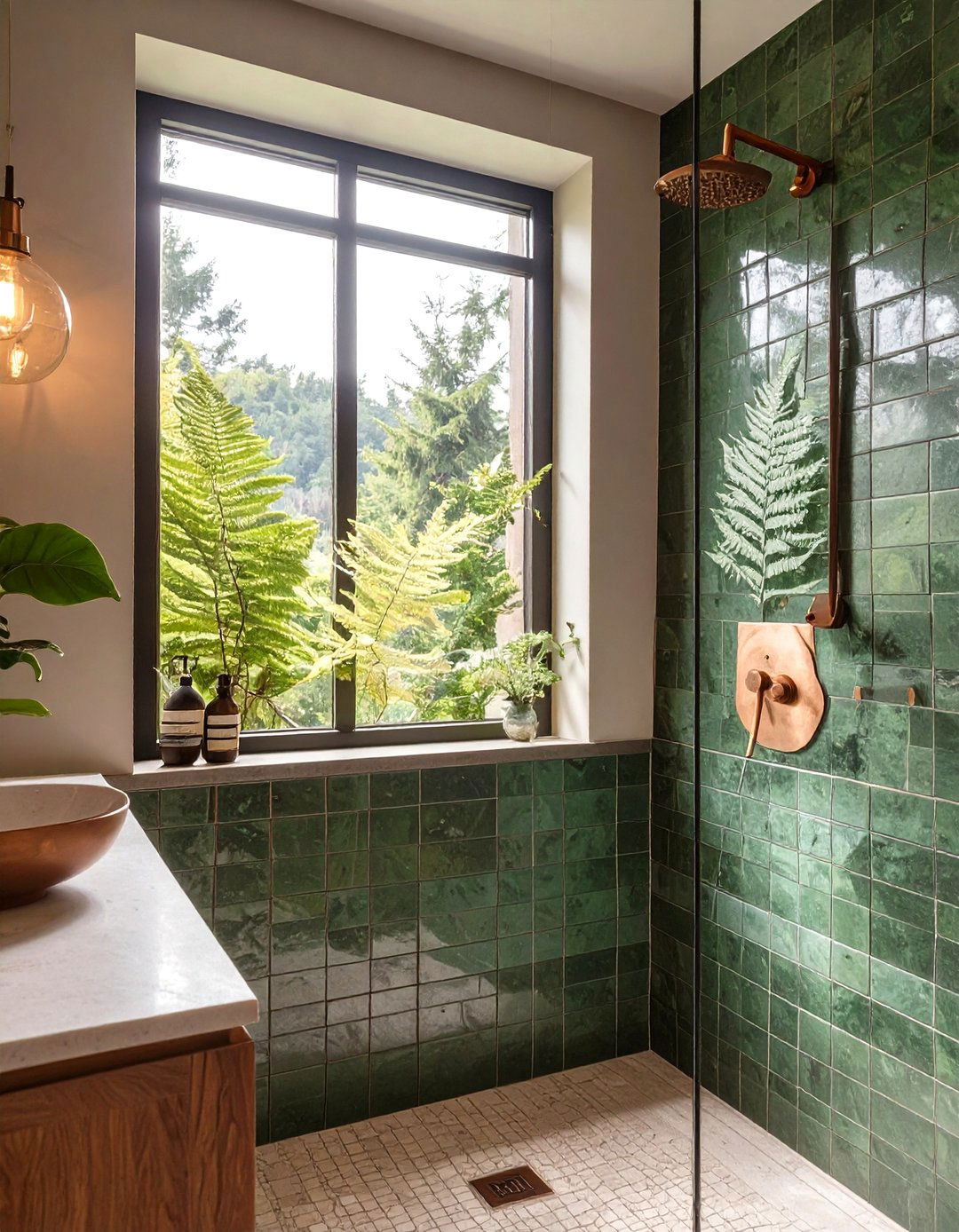 Etched Glass Shower Window - 30 shower window ideas