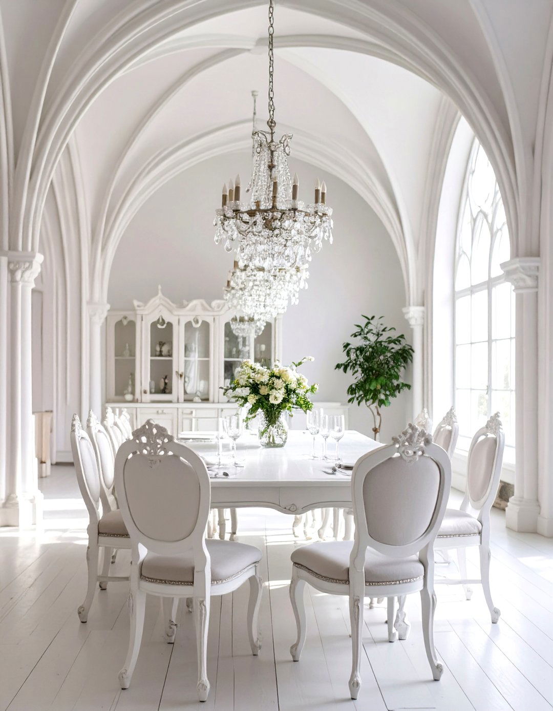 Ethereal White Gothic - 30 gothic interior design ideas