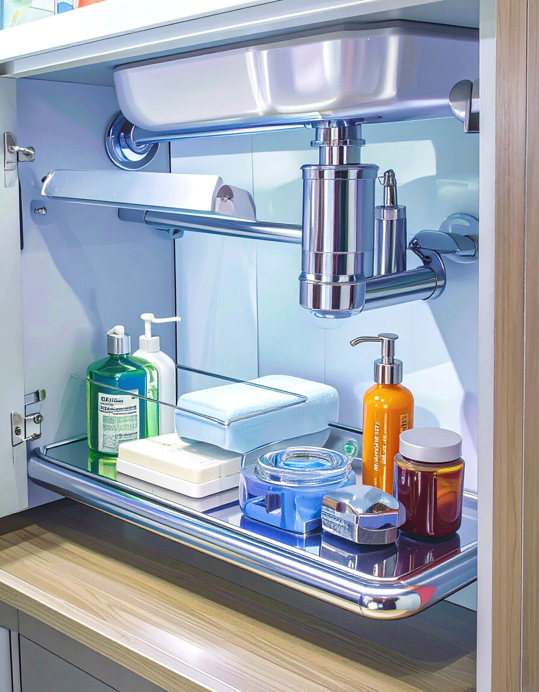 Expandable Under Bathroom Sink Storage Shelf - 30 under bathroom sink storage ideas