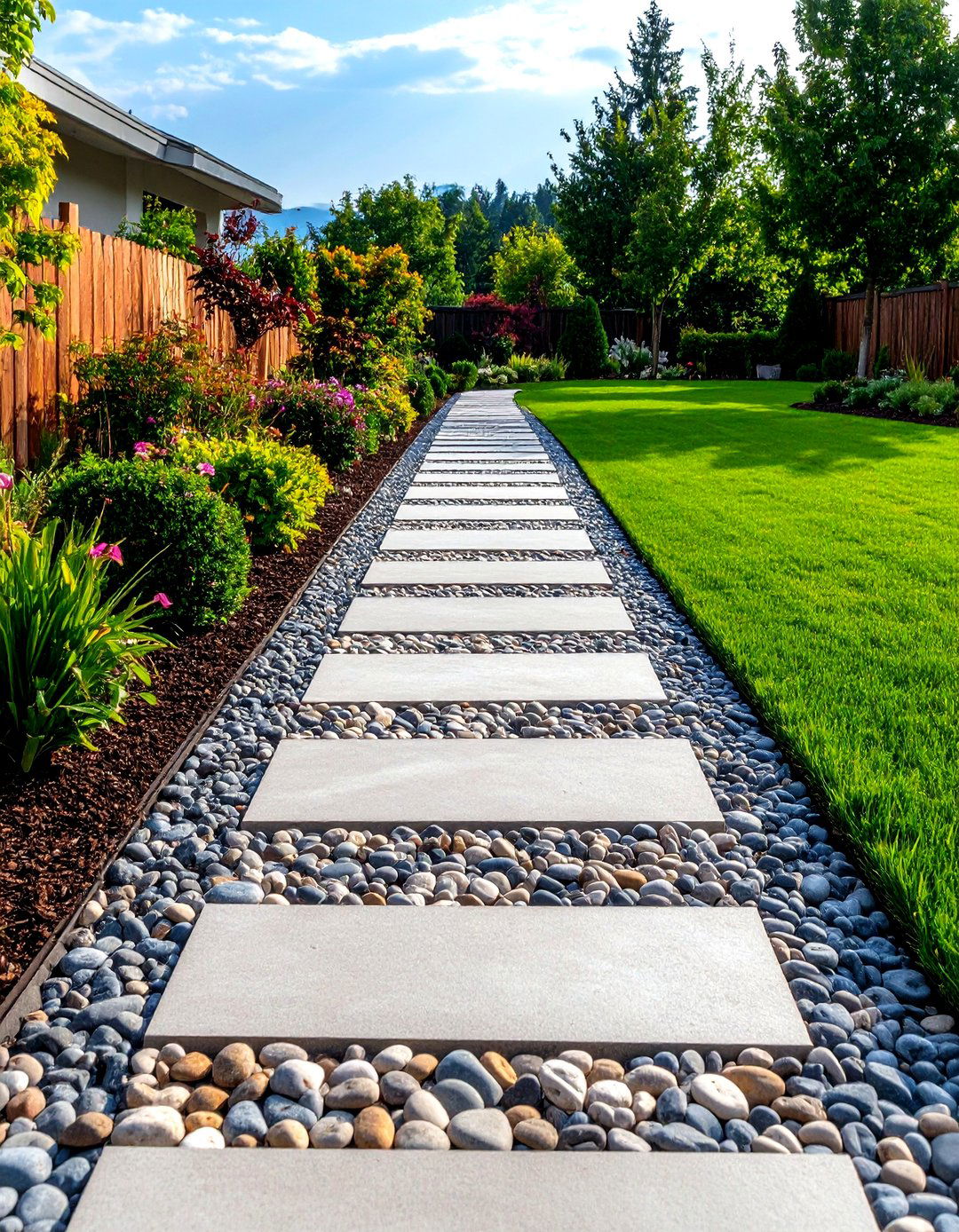 Exposed Aggregate Concrete Garden Path - 30 garden path ideas