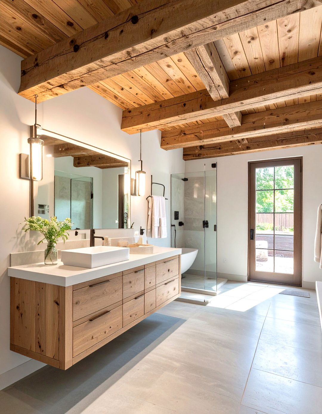 Exposed Beam Bathroom Ceiling - 30 bathroom ceiling ideas