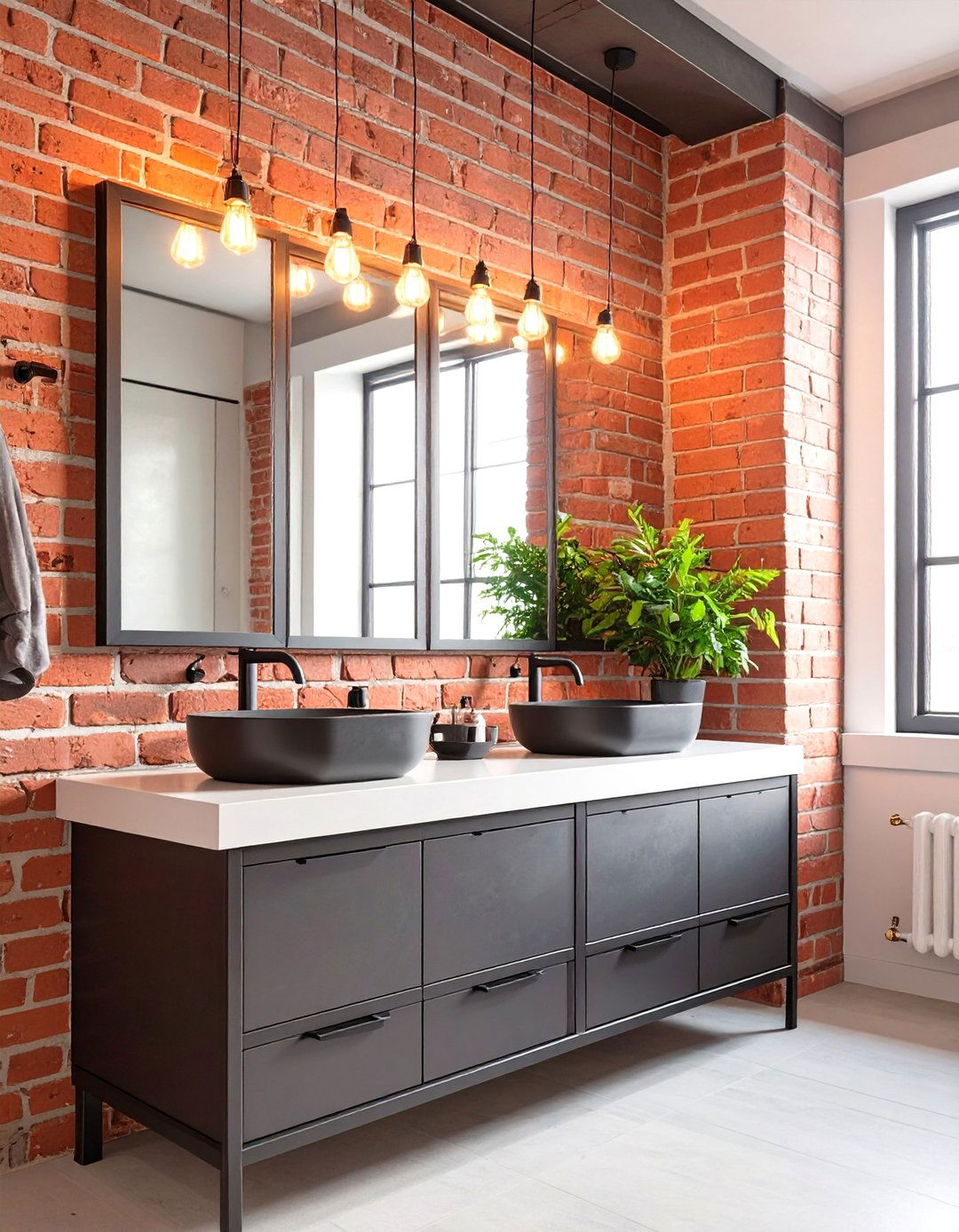 Exposed Brick Bathroom Backsplash - 30 bathroom vanity backsplash ideas
