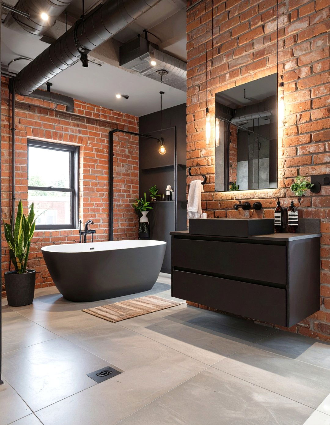 Exposed Brick Bathroom Walls - 30 bathroom wall ideas