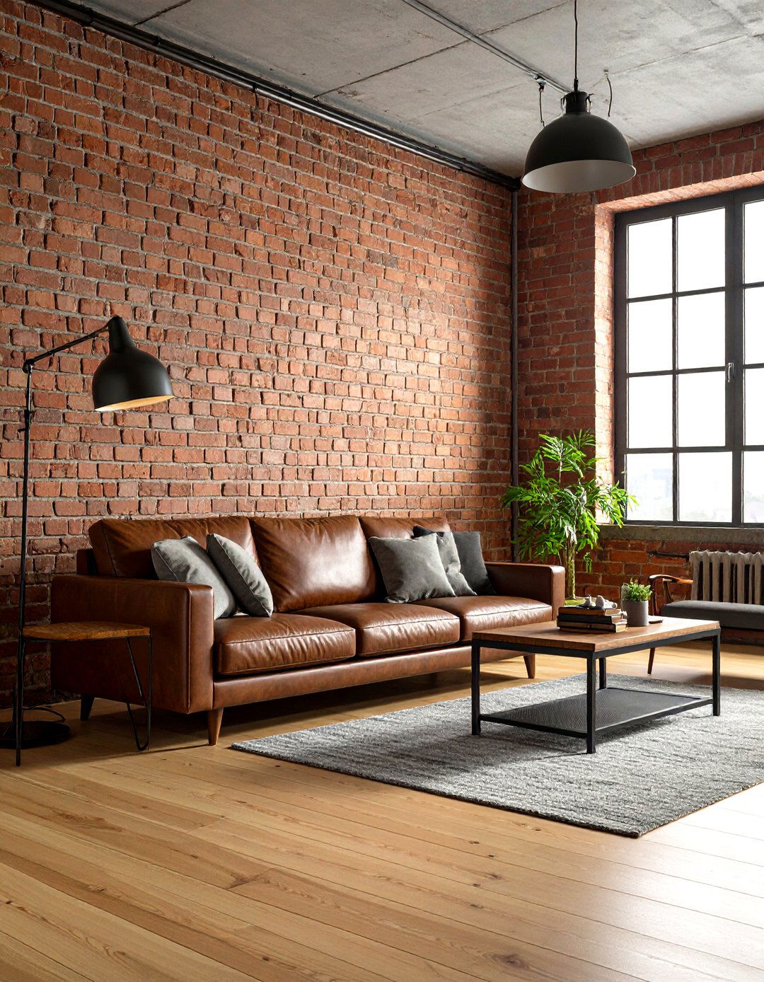 Exposed Brick Living Room Wall - 30 living room wall ideas