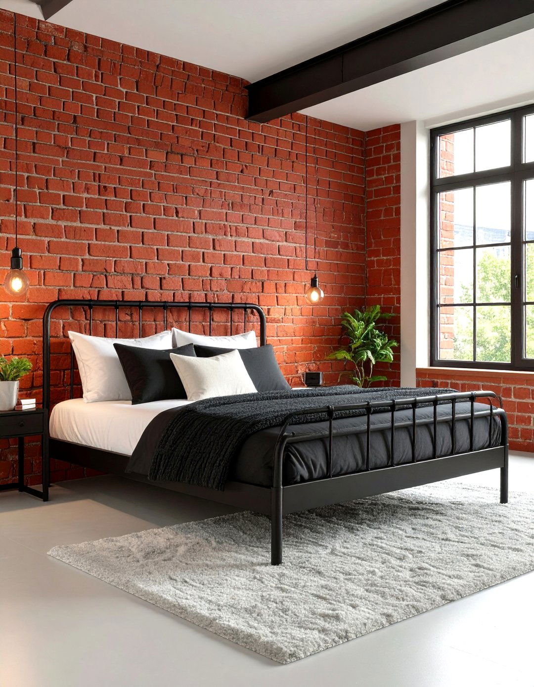 Exposed Brick Wall Bedroom - 30 accent wall ideas for bedroom