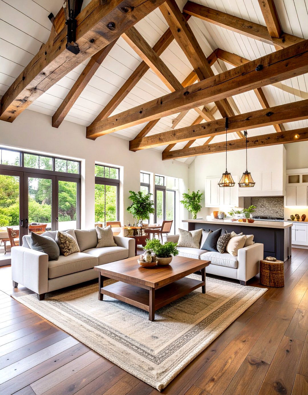 Exposed Ceiling Beams - 30 rustic home decor ideas
