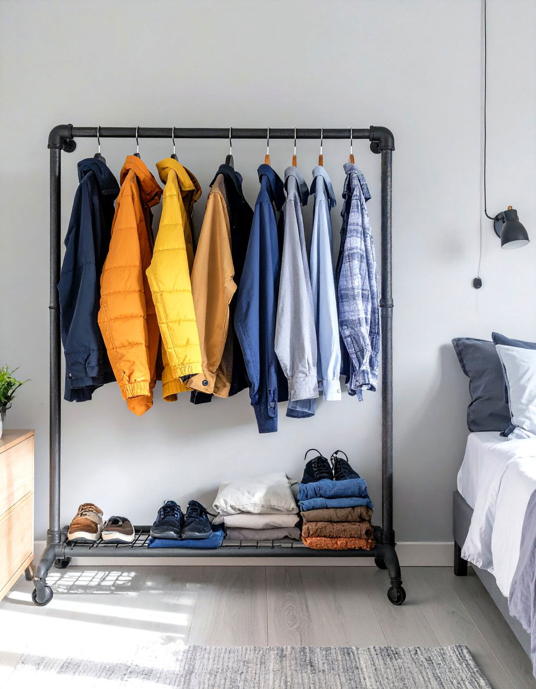 Exposed Clothing Rack Teen Boy Bedroom - 30 teen boy bedroom ideas