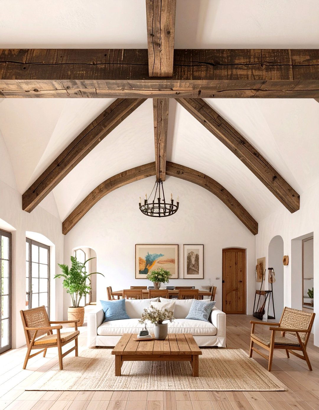 Exposed Wooden Ceiling Beams - 30 spanish interior design ideas