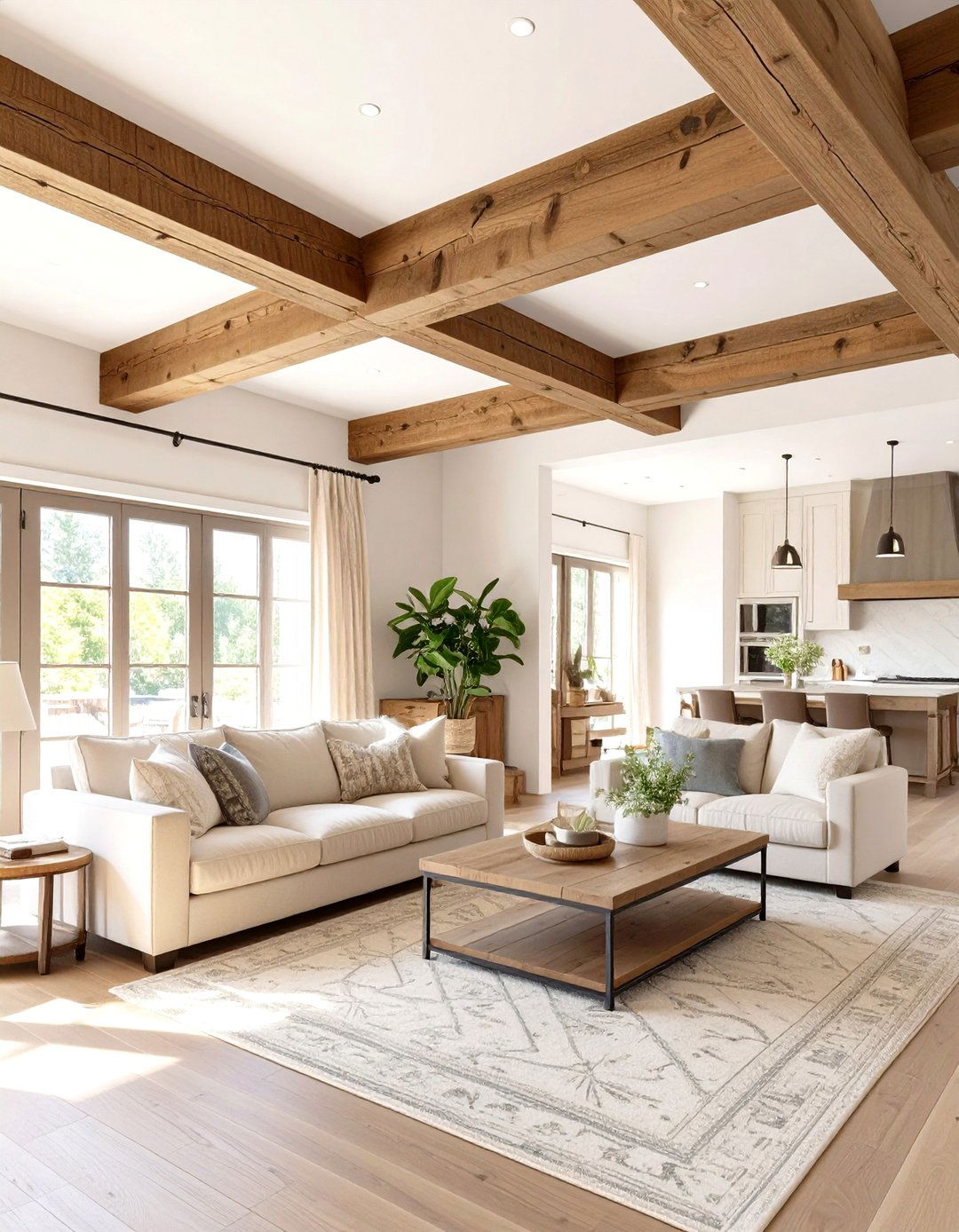 Exposed Wooden Ceiling Beams - 30 what is country interior design ideas