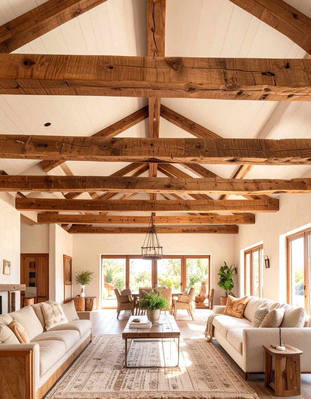 Exposed Wooden Ceiling Beams for Rustic Charm - 30 southwestern interior design ideas