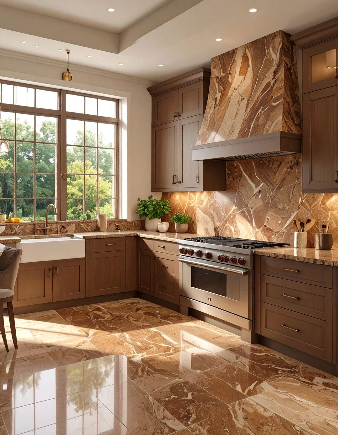 Extending Granite Up the Wall - 30 backsplash ideas for fantasy brown granite countertops