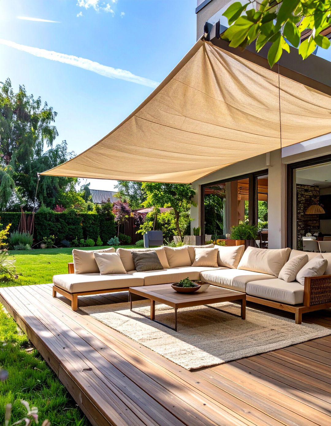 Fabric Canopy for Backyard Shade - 30 simple backyard ideas