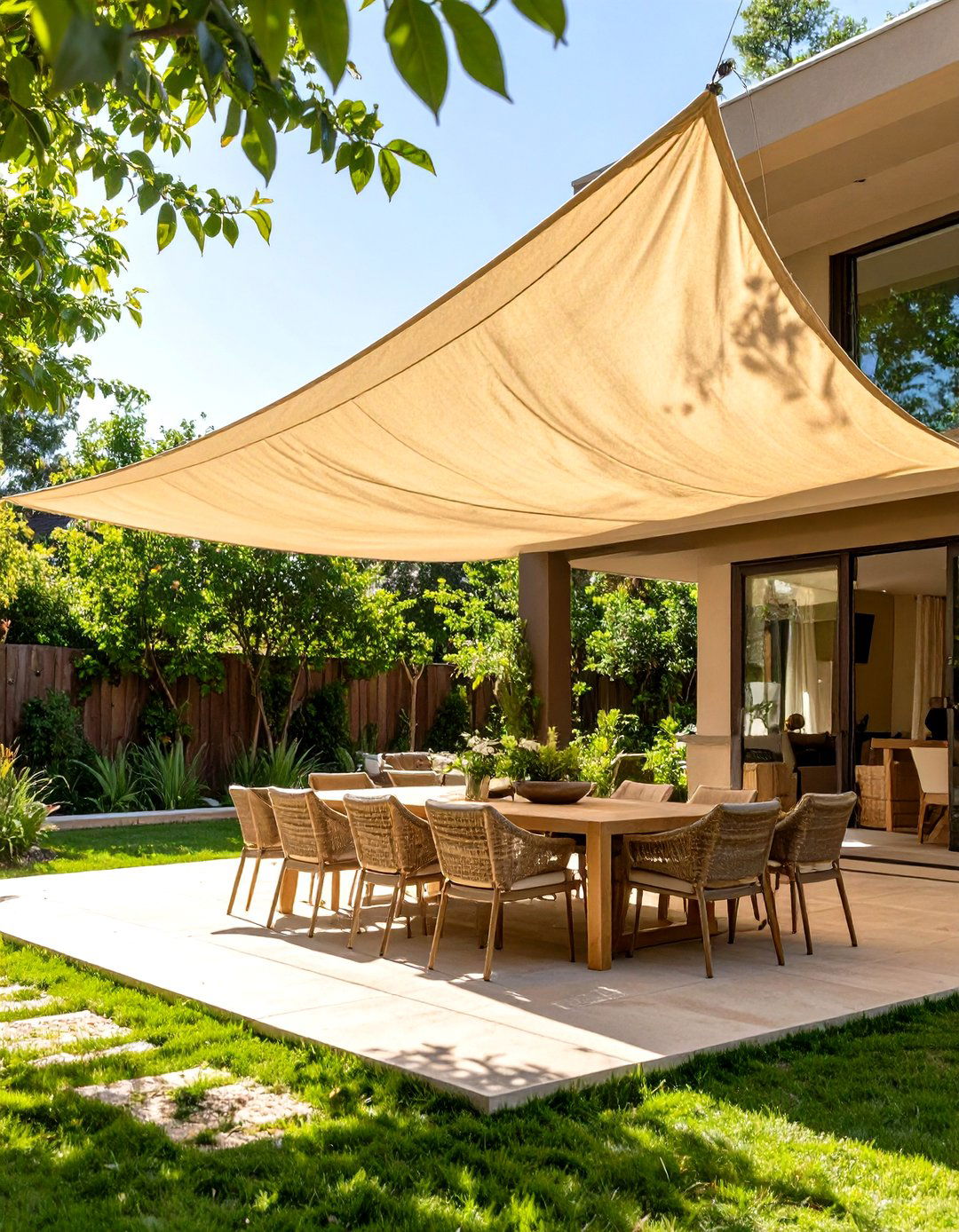 Fabric Canopy for Shade - 30 outdoor decor ideas