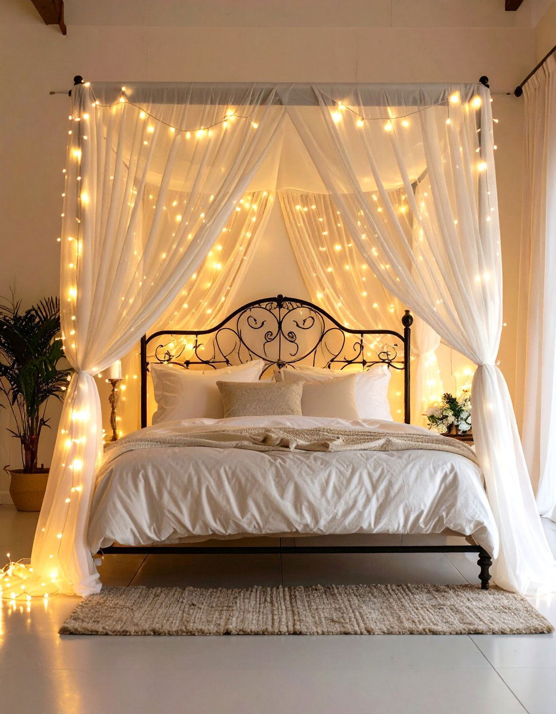 Fabric Canopy or Draping - 30 accent wall ideas for bedroom