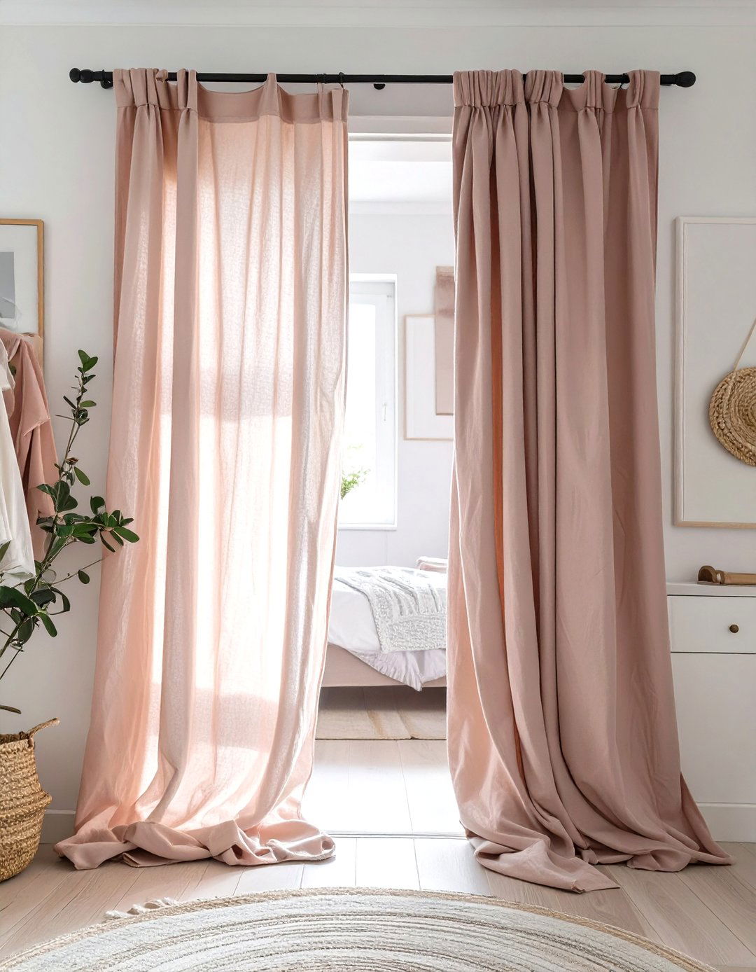 Fabric Curtains for a Soft Touch - 30 alternative to closet door ideas