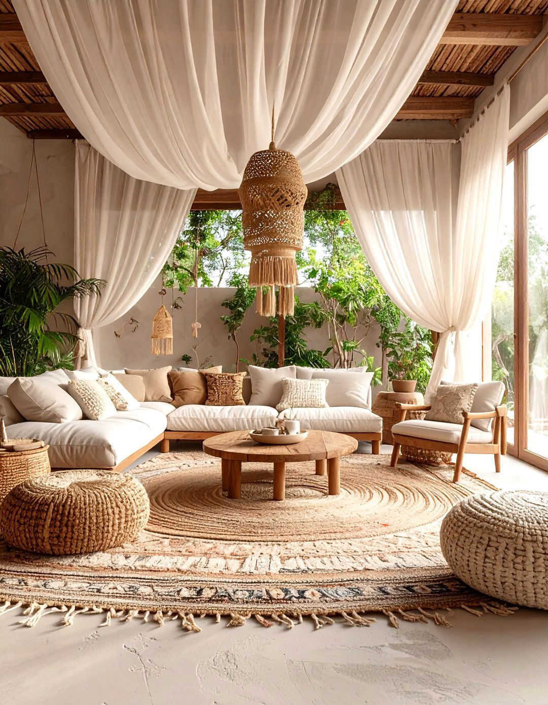 Fabric Draped Canopy Ceiling - 30 living room ceiling ideas