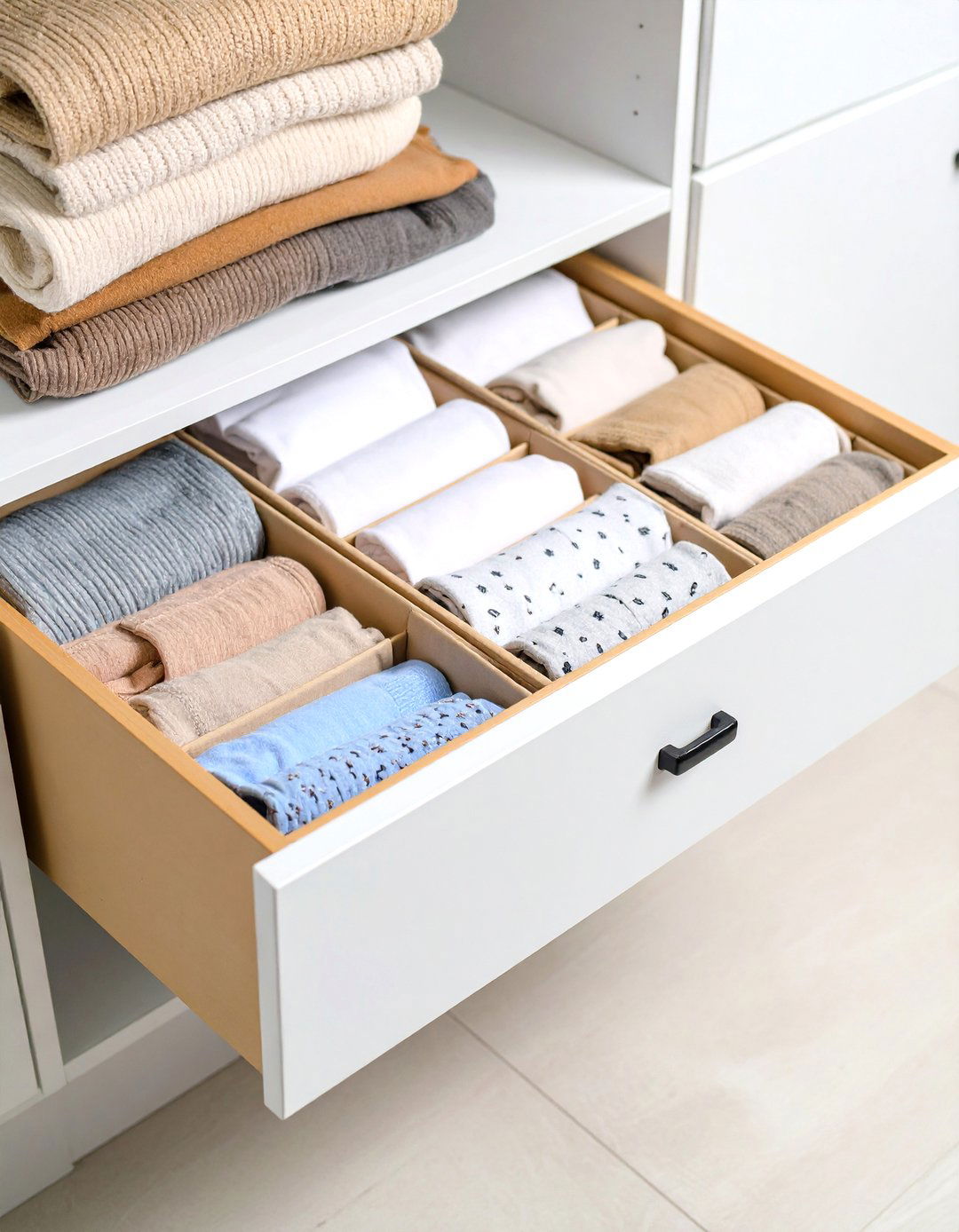 Fabric Drawer Inserts for a Reach In Closet - 30 reach in closet ideas