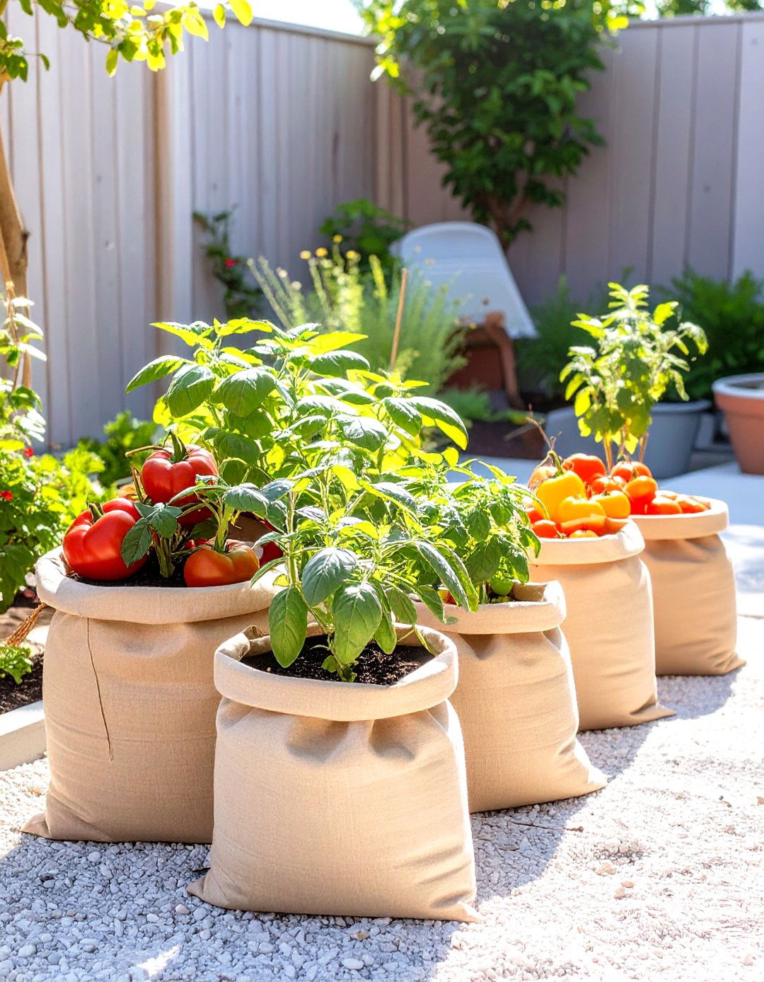 Fabric Grow Bag Small Vegetable Garden - 30 small vegetable garden ideas