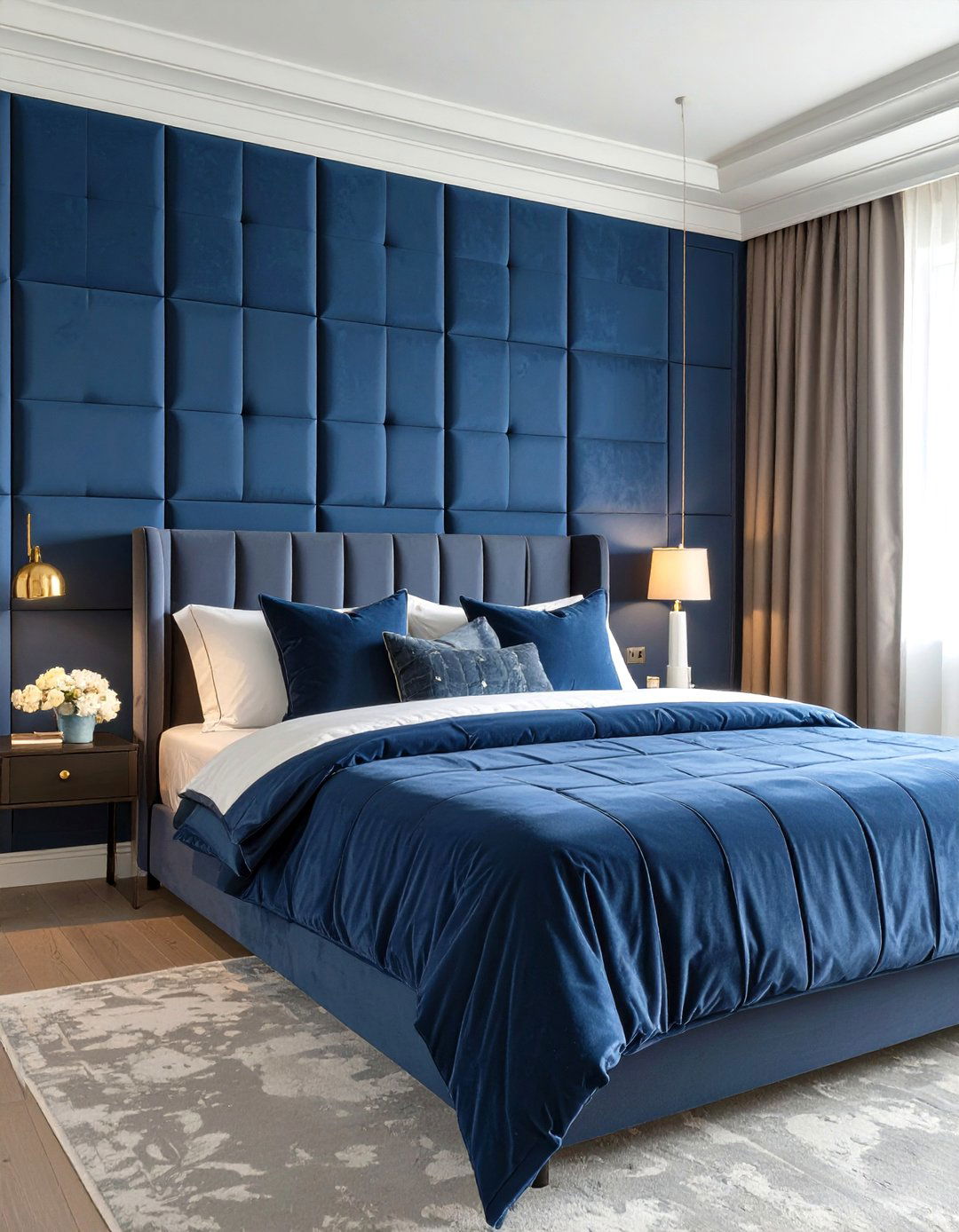 Fabric Paneled Accent Wall - 30 simple accent wall ideas