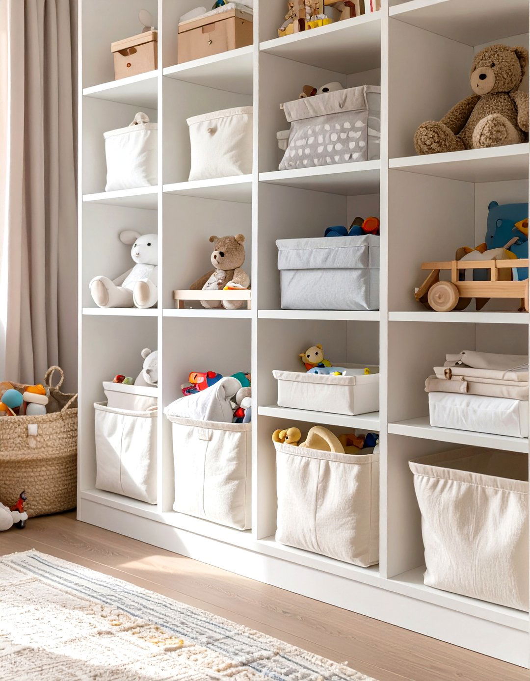 Fabric Storage Bins Nursery - 30 small nursery ideas