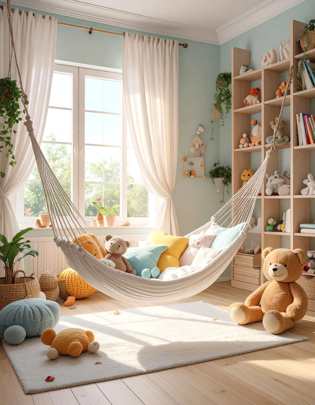 Fabric Toy Hammock - 30 nursery storage ideas