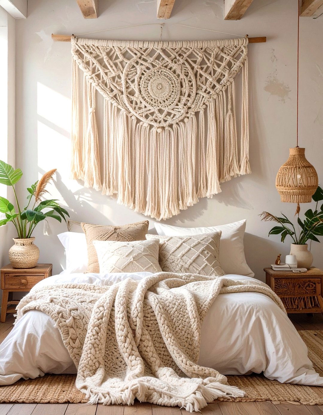 Fabric Wall Hanging or Tapestry - 30 modern farmhouse wall decor ideas