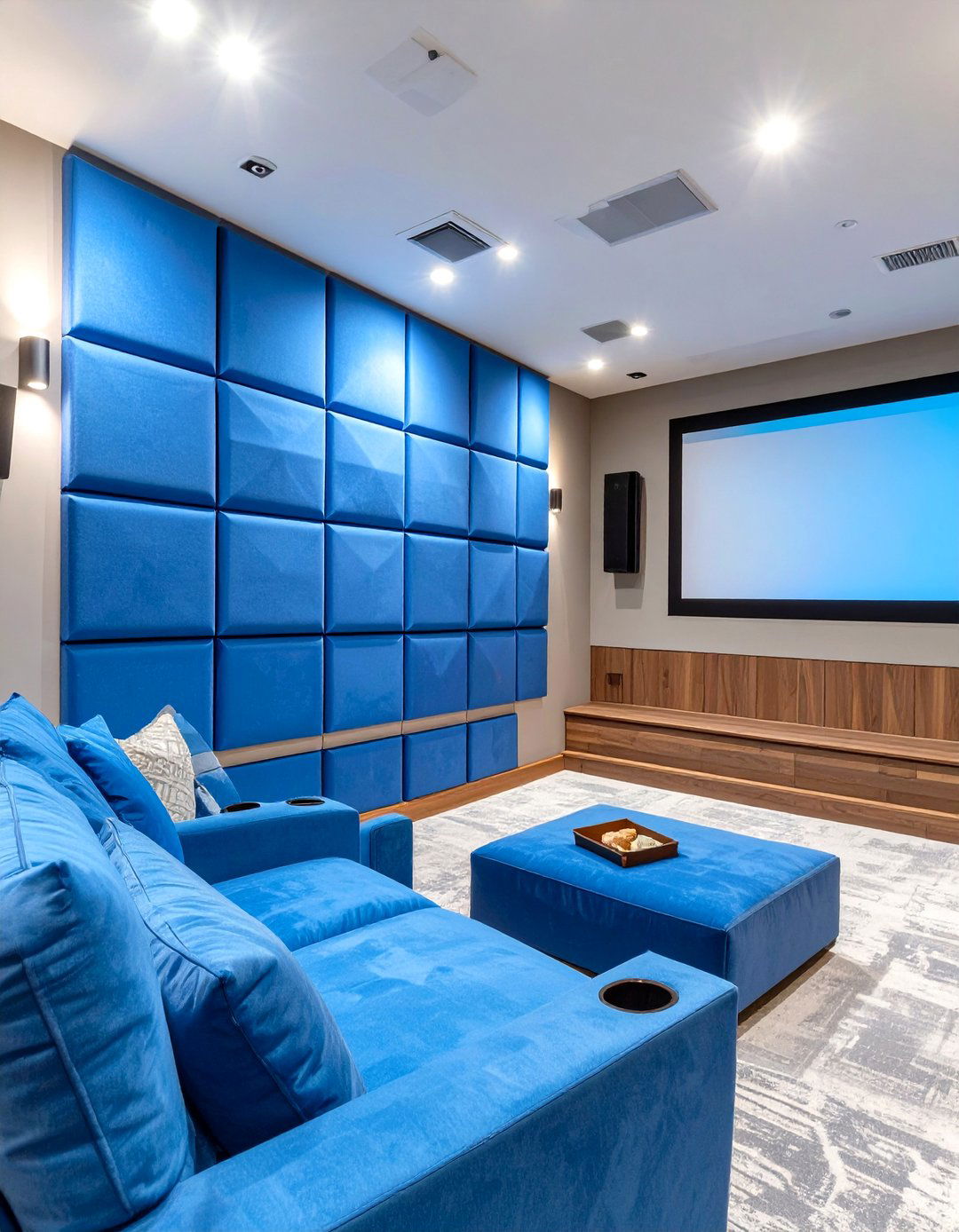 Fabric Wrapped Acoustic Panels - 30 small home theater ideas