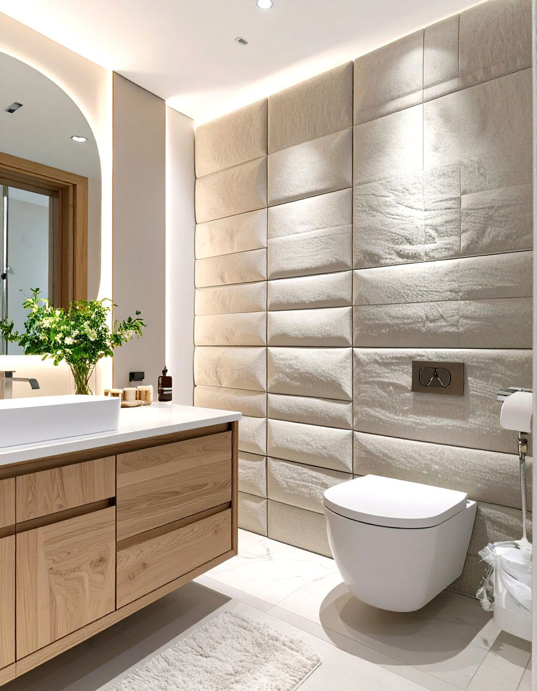 Fabric Wrapped Acoustic Panels - 30 bathroom paneling ideas