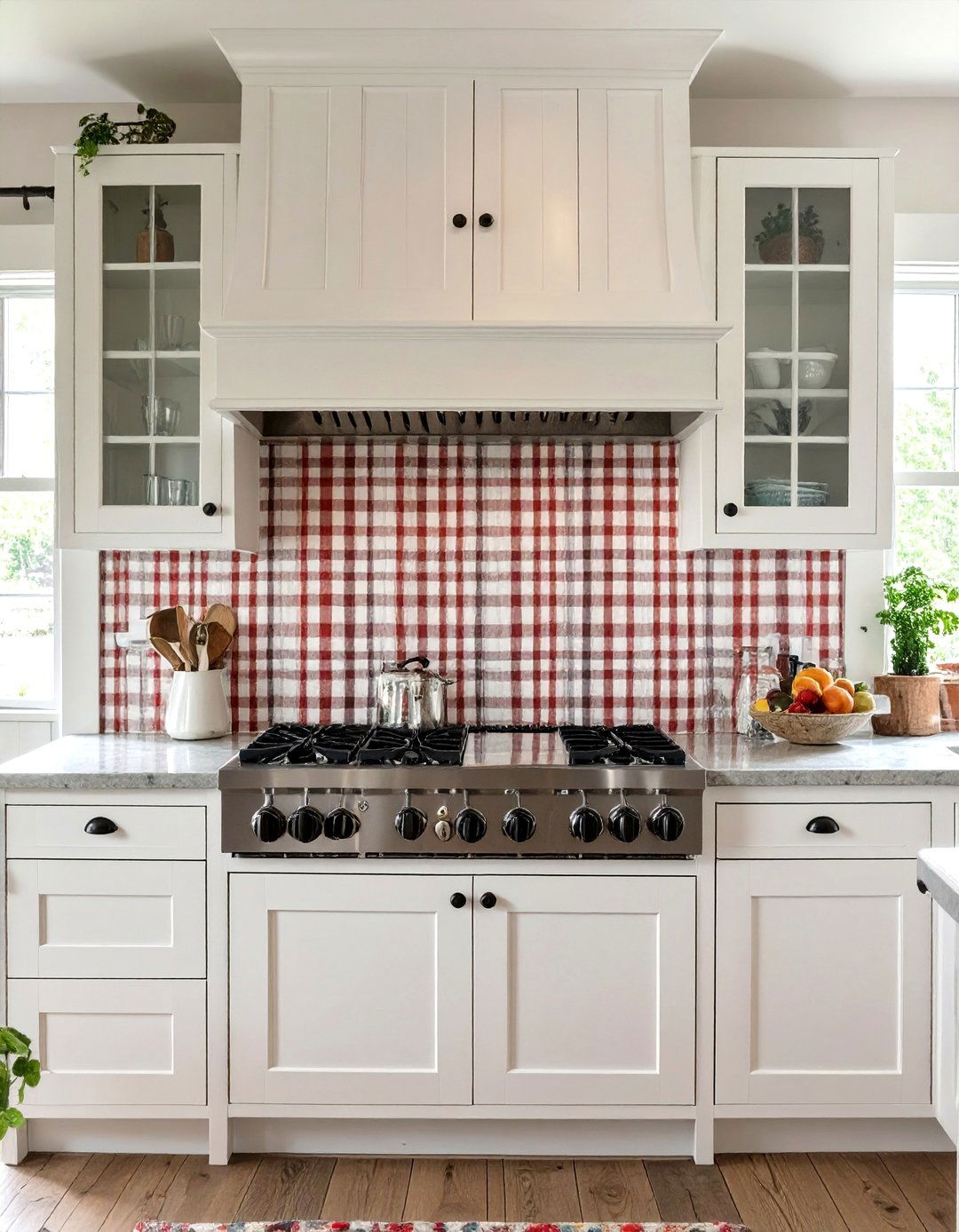 Fabric and Plexiglass Backsplash - 30 inexpensive backsplash ideas