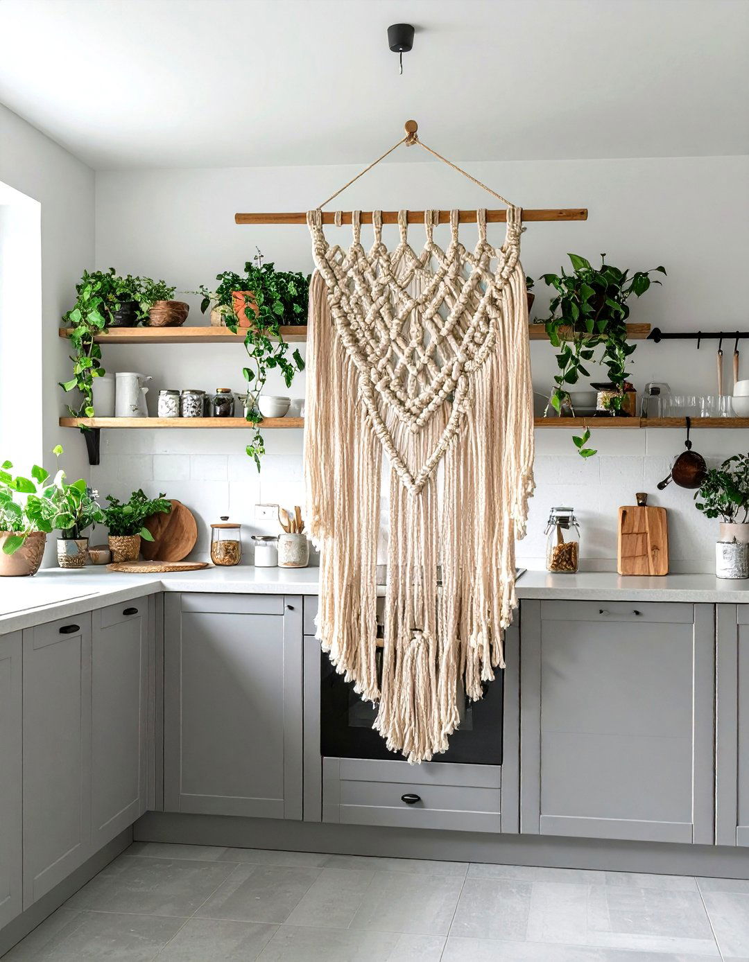 Fabric or Tapestry Kitchen Hanging - 30 kitchen wall art ideas