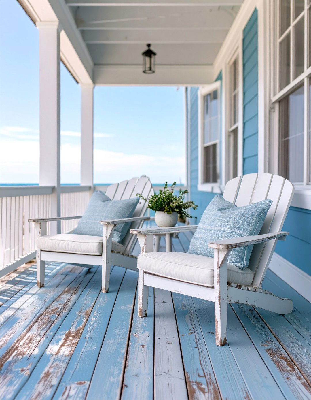 Faded Blue Gray Deck - 30 deck painting ideas