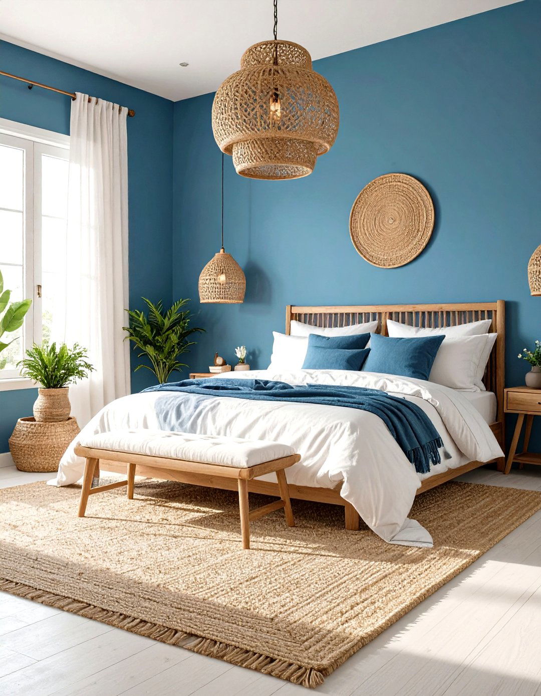 Faded Denim Blue Bedroom - 30 interior paint color ideas