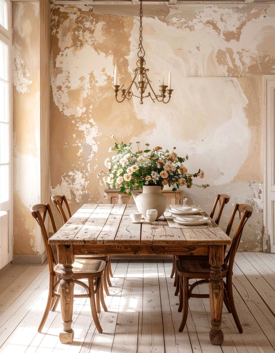 Faded Fresco Broom Technique - 30 broom wall paint ideas