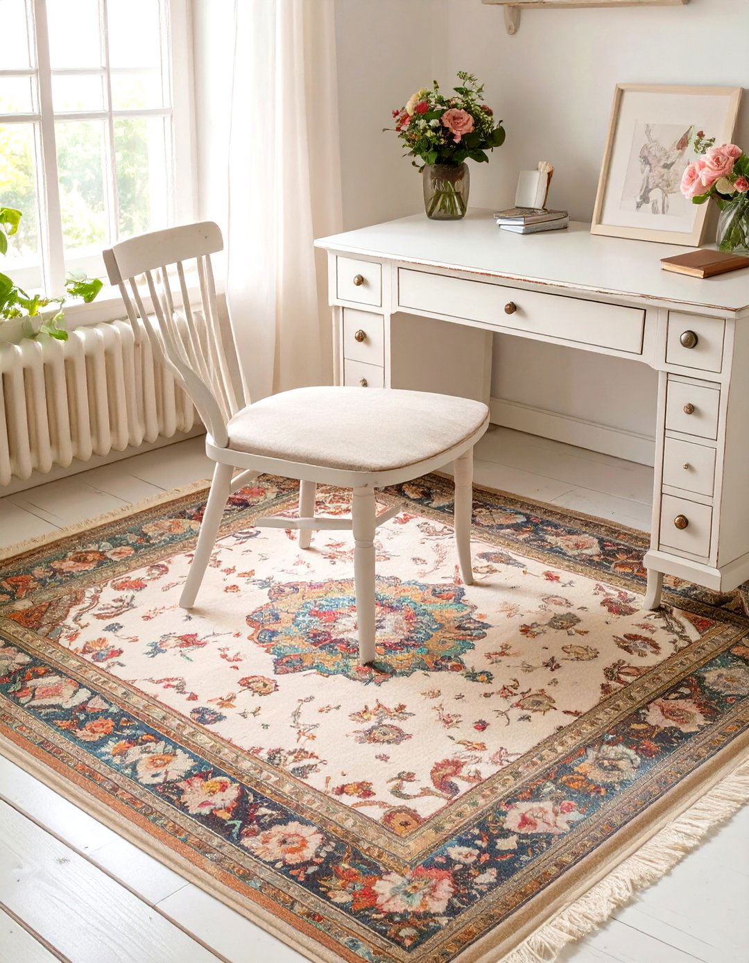 Faded Medallion Office Rug - 30 office rug ideas