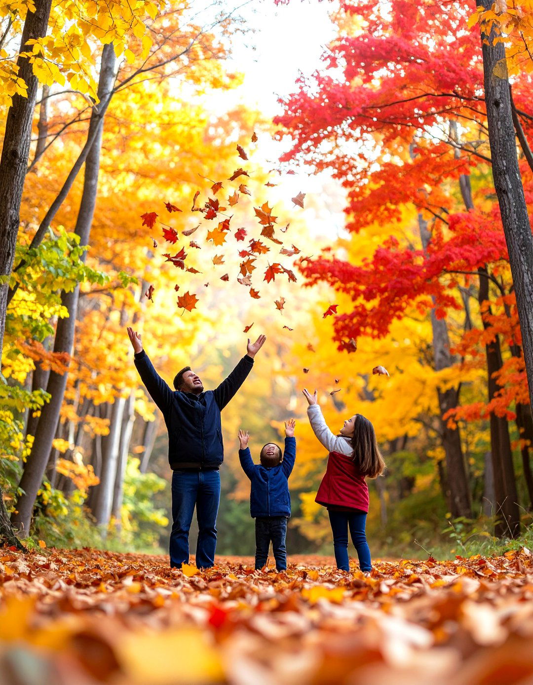 Fall Foliage Family Photos - 30 outdoor family photo ideas