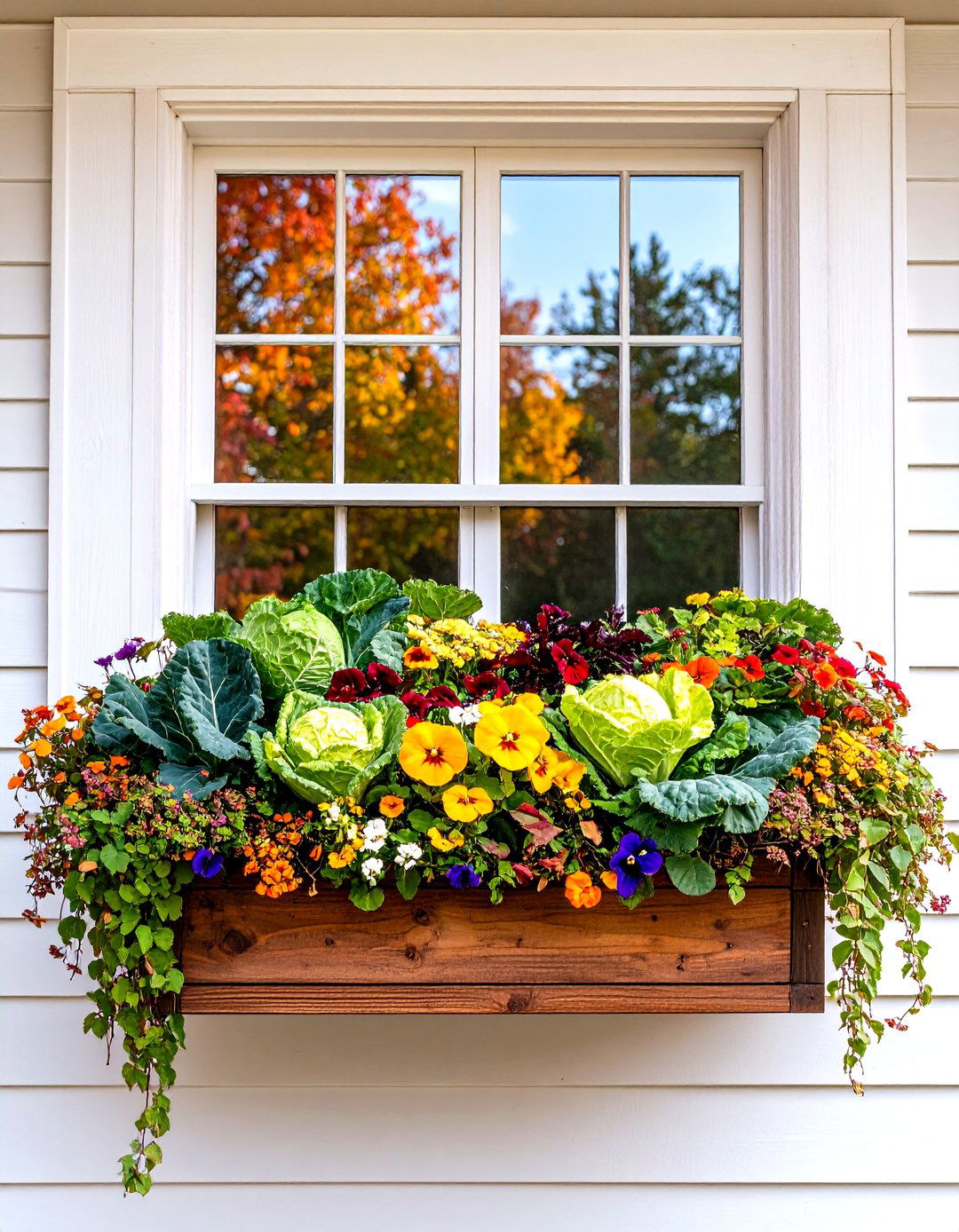 Fall Window Box Planter - 30 front porch fall planter ideas