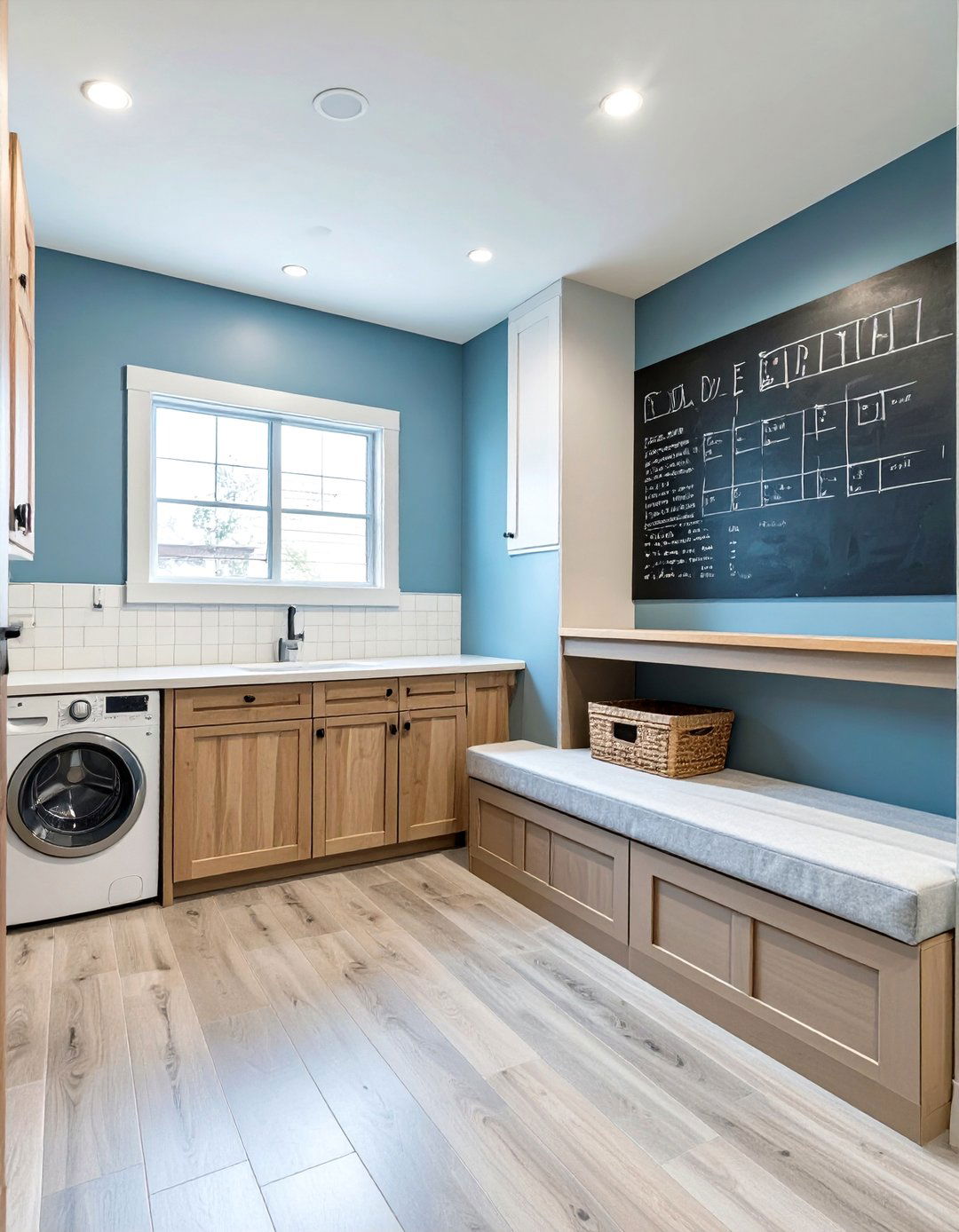 Family Command Center Basement Laundry Room - 30 concrete basement laundry room ideas