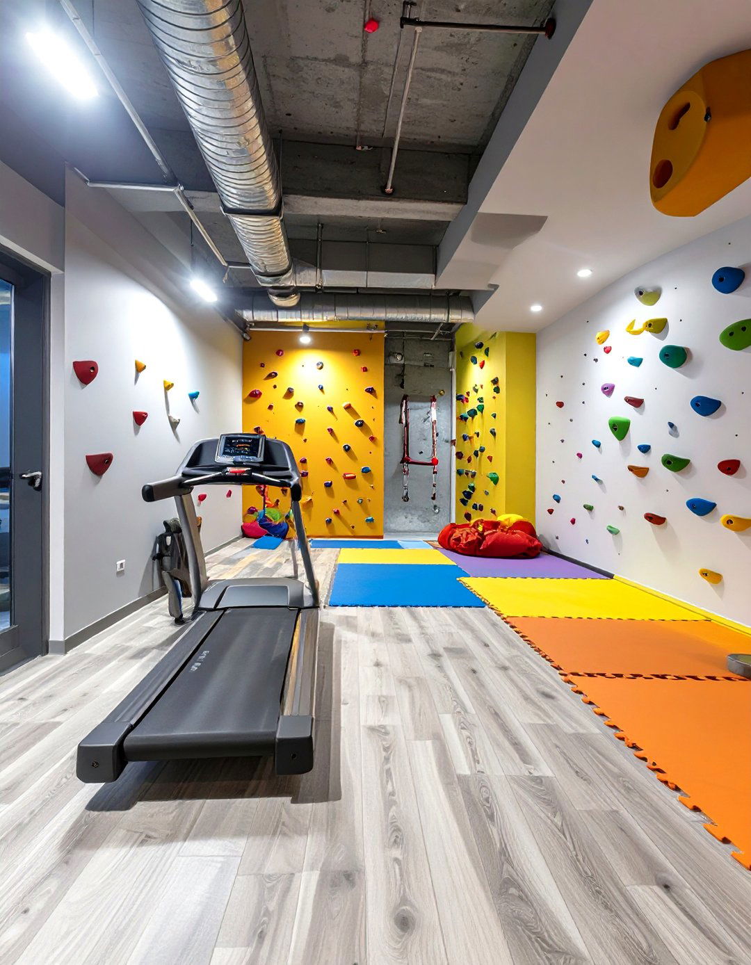 Family Friendly Fitness Zone - 30 basement gym ideas