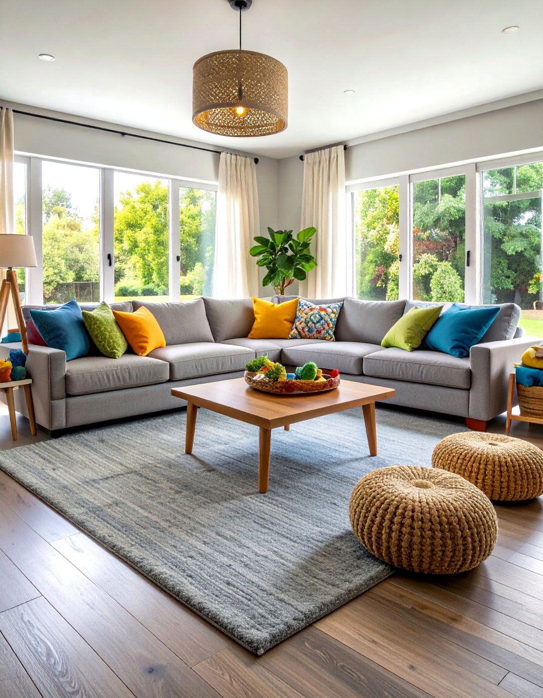 30 Best Grey Flooring Living Room Ideas for a Modern Base