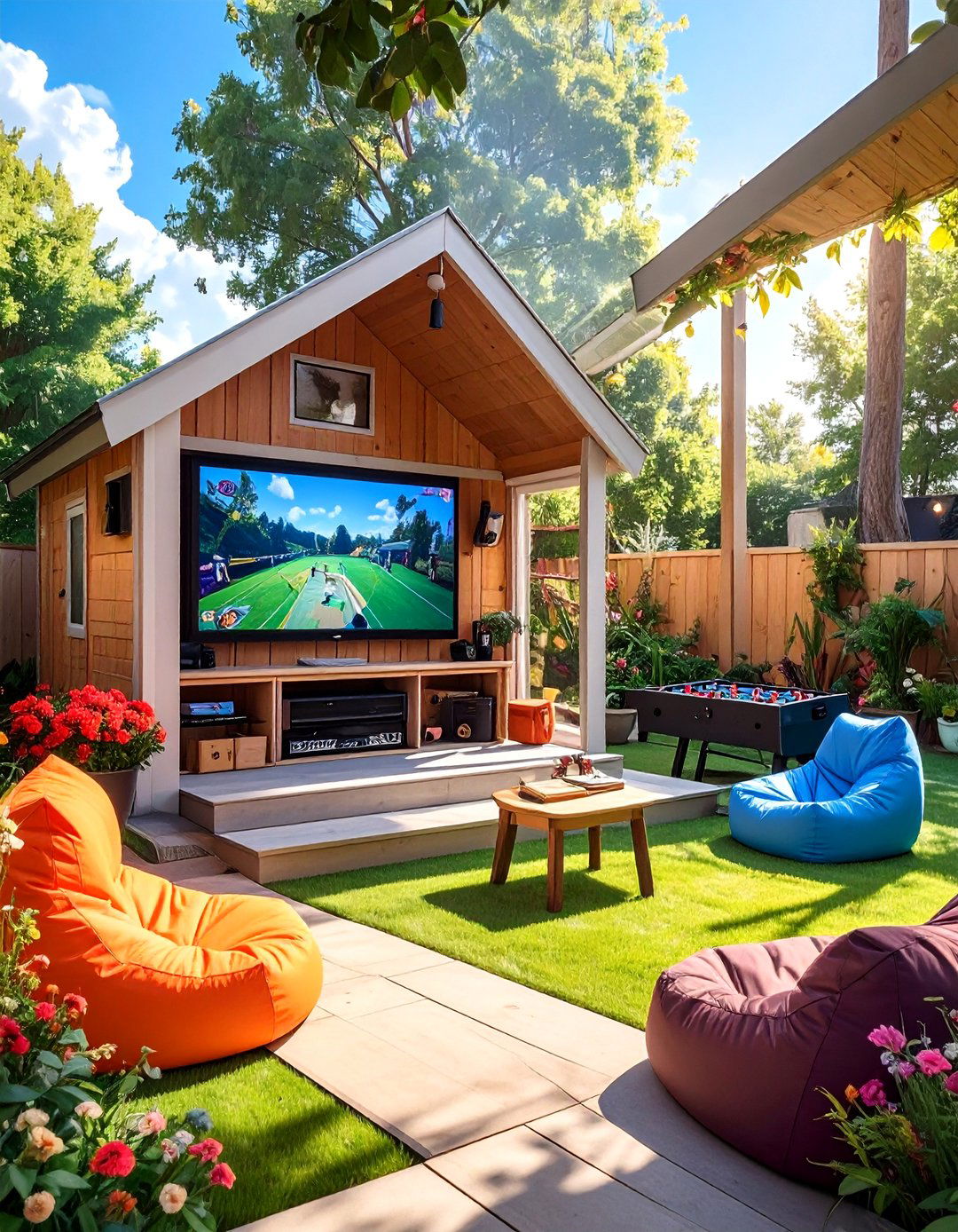 Family Game Room Shed - 30 backyard shed ideas