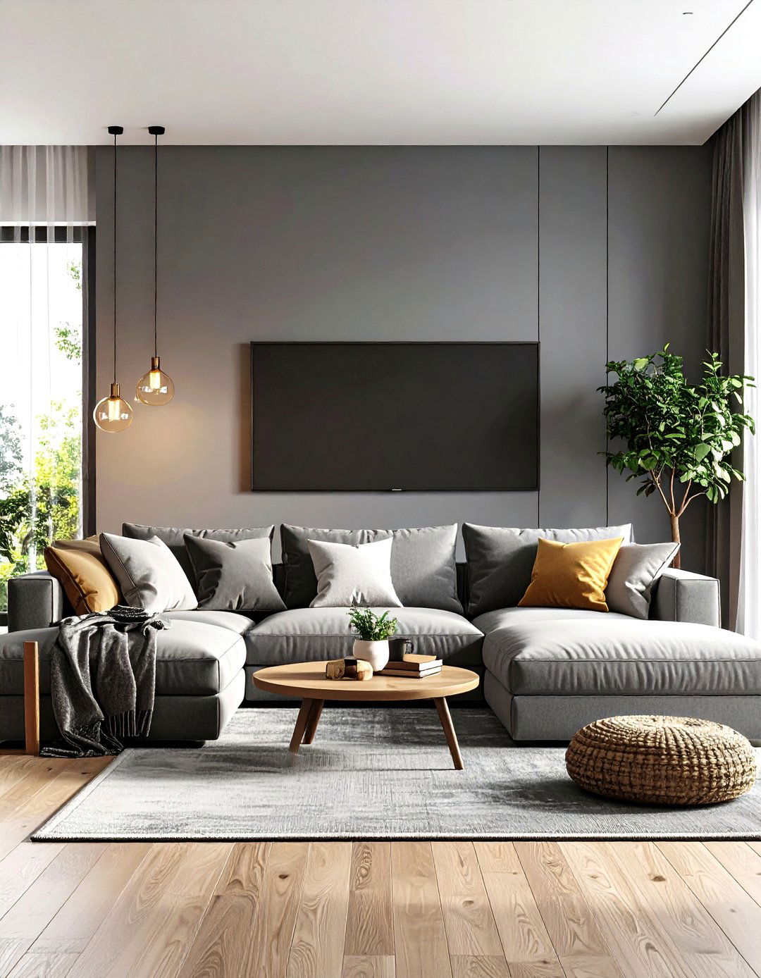 Family Room with a Large Sectional Sofa - 30 family room ideas with tv