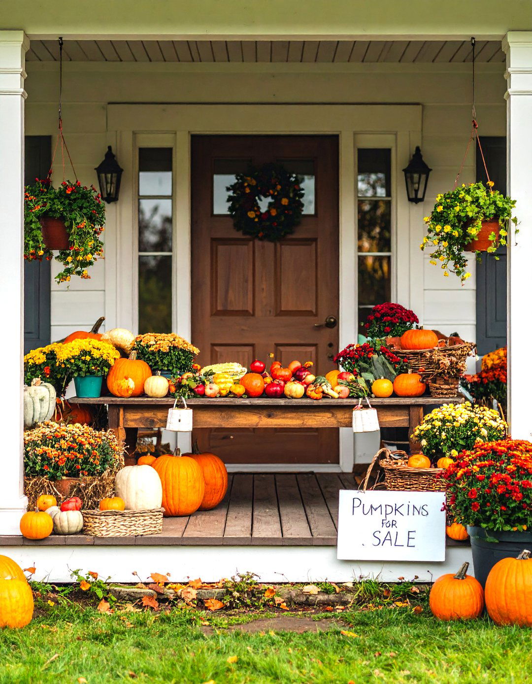 Farm Fresh Front Porch - 30 front porch fall decorating ideas