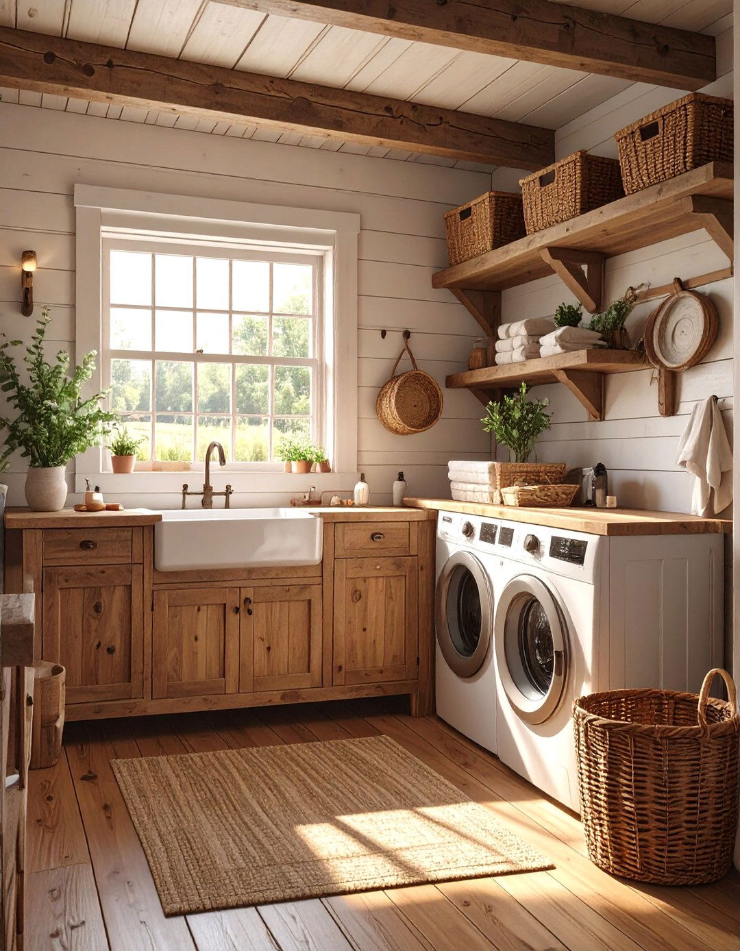 Farmhouse Bathroom Laundry Combo - 30 combination small bathroom and laundry room combo designs