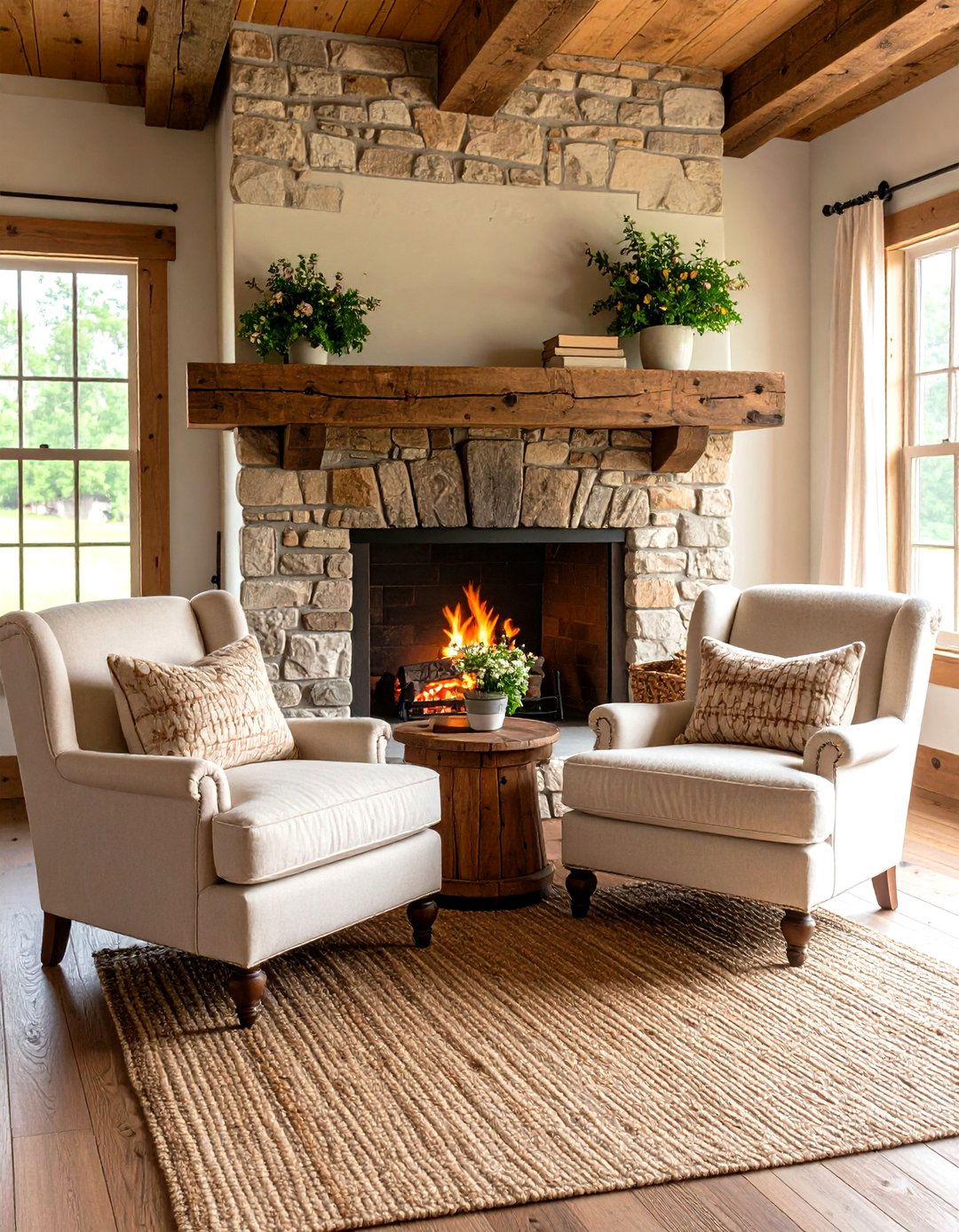 Farmhouse Bedroom with a Fireplace - 30 farmhouse bedroom decor ideas